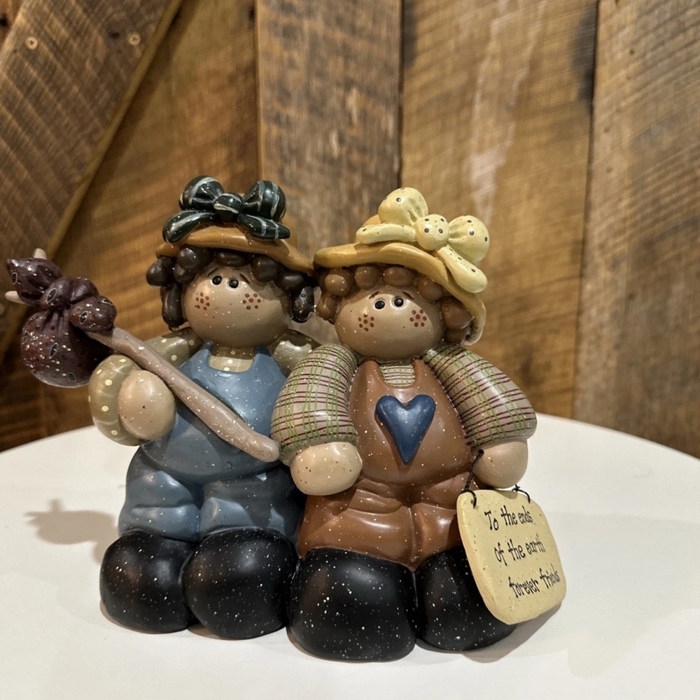Vintage Henton Ladies “To the Ends of the Earth Forever Friends” Resin Figurine